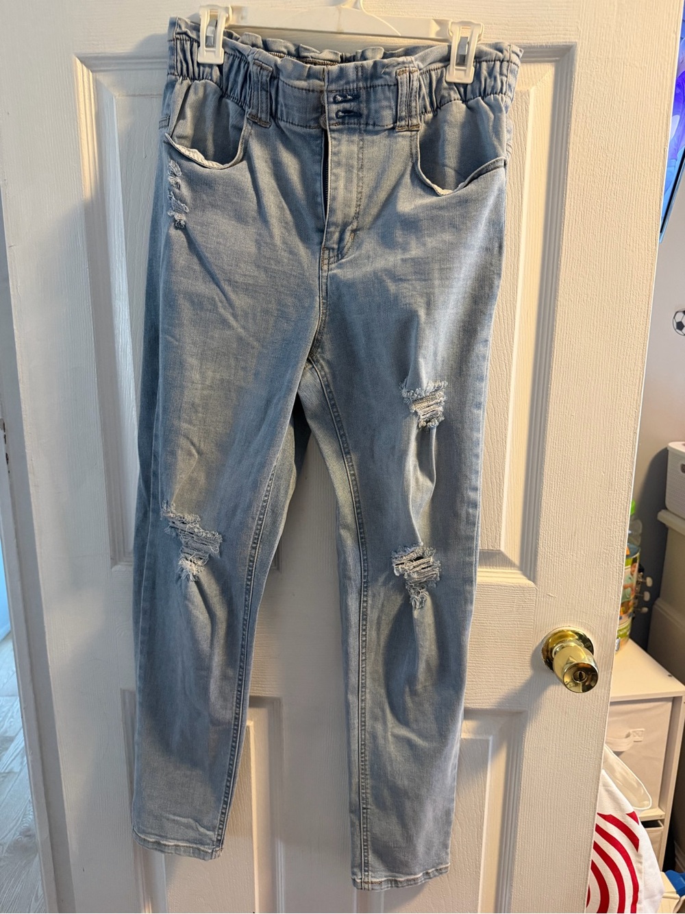 Vanilla Star Light Blue Distressed Skinny Jeans
